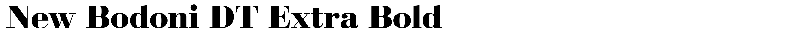 New Bodoni DT Extra Bold